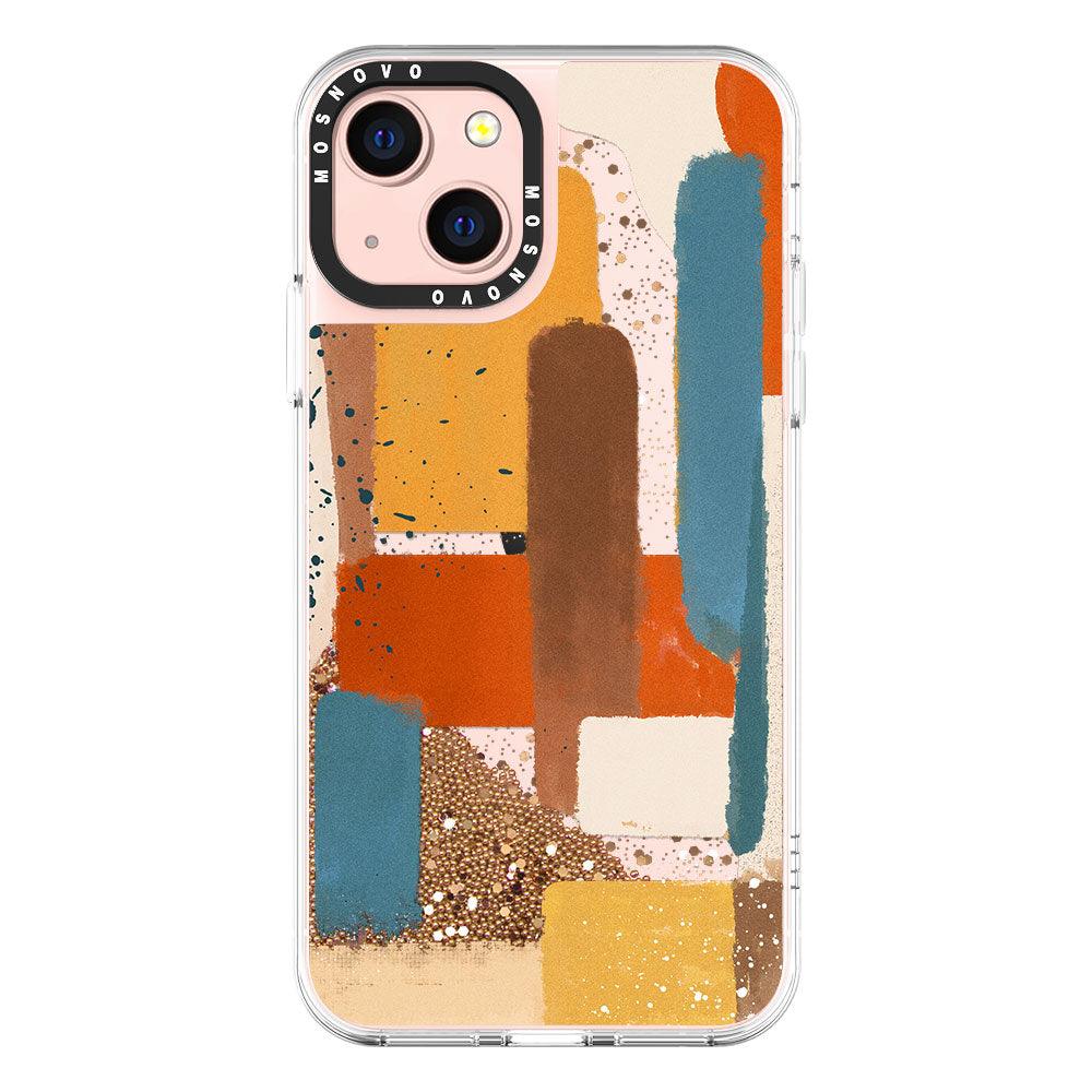 Modern Abstract Artwork Glitter Phone Case - iPhone 13 Case