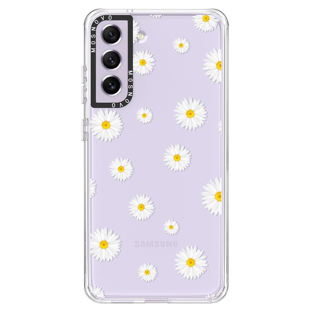 White Daisy Phone Case - Samsung Galaxy S21 FE Case