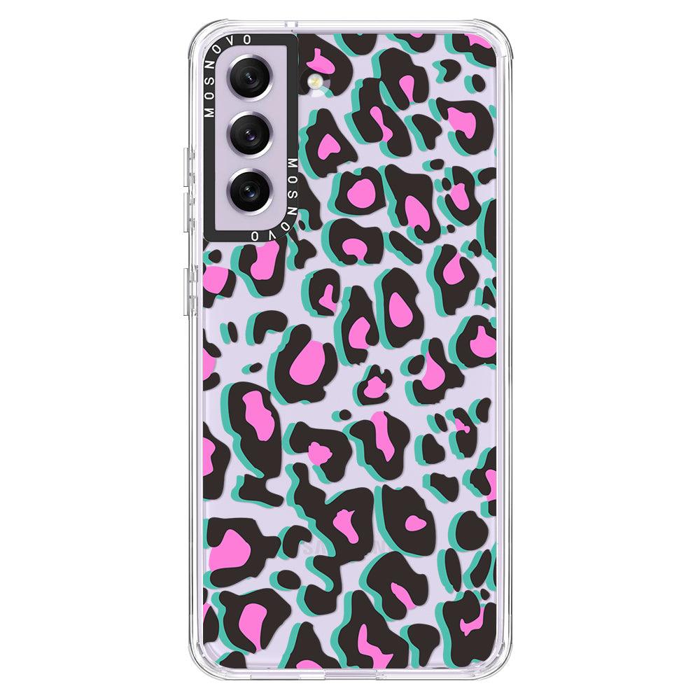 Hot Pink Leopard Print Phone Case - Samsung Galaxy S21 FE Case