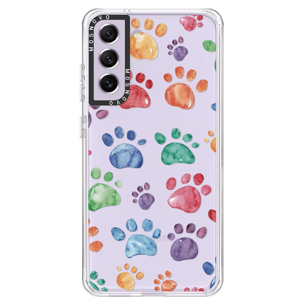 Colorful Paw Phone Case - Samsung Galaxy S21 FE Case