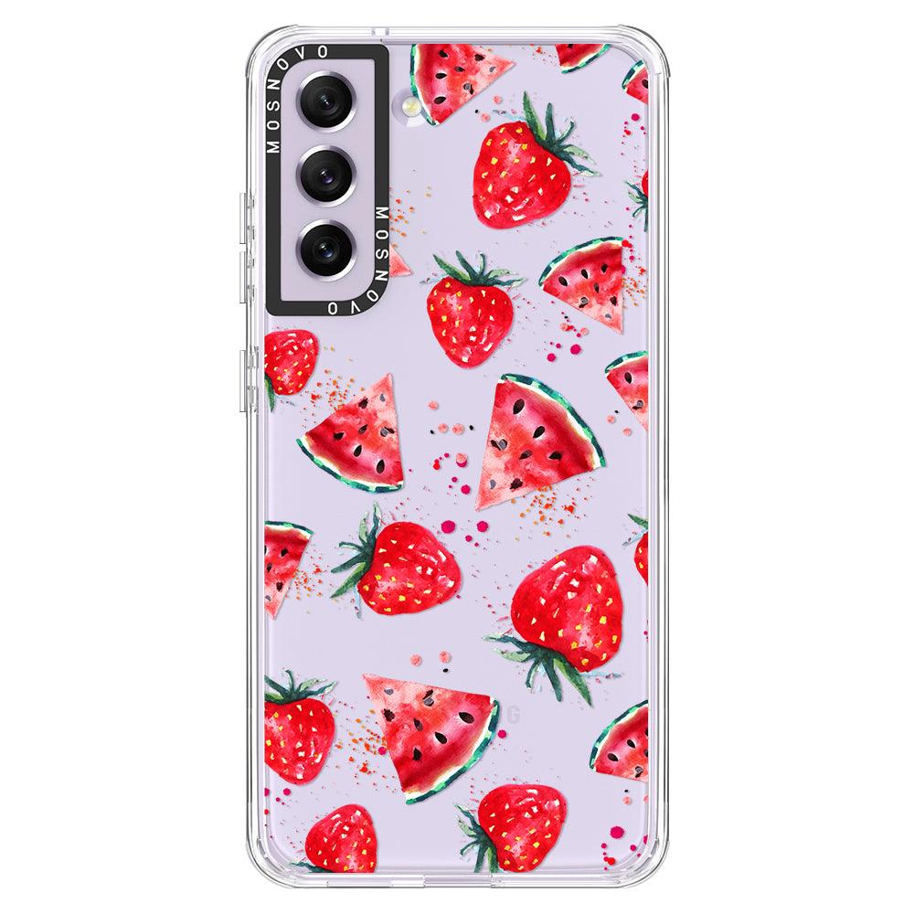 Watermelon and Strawberry Phone Case - Samsung Galaxy S21 FE Case