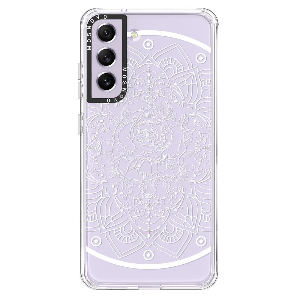 Rose Mandala Phone Case - Samsung Galaxy S21 FE Case