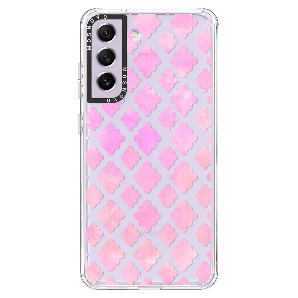 Pink Flower Diamond Phone Case - Samsung Galaxy S21 FE Case