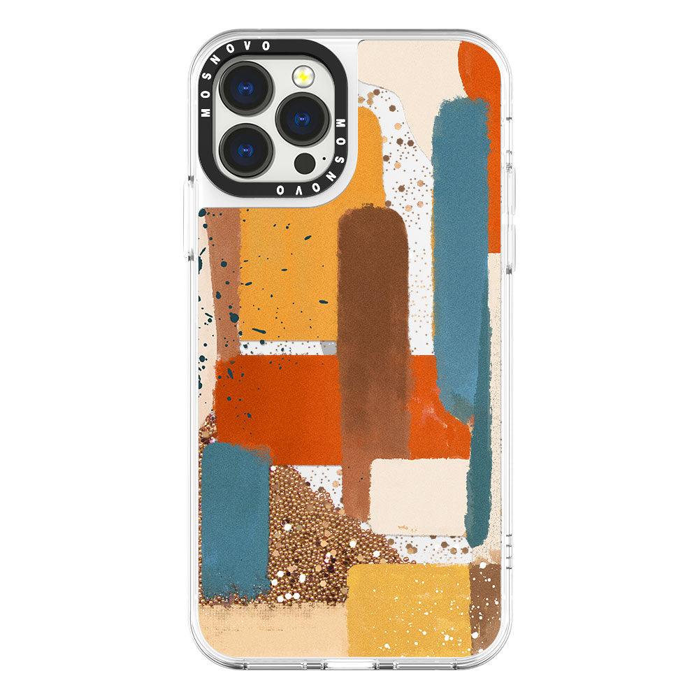 Modern Abstract Artwork Glitter Phone Case - iPhone 13 Pro Max Case