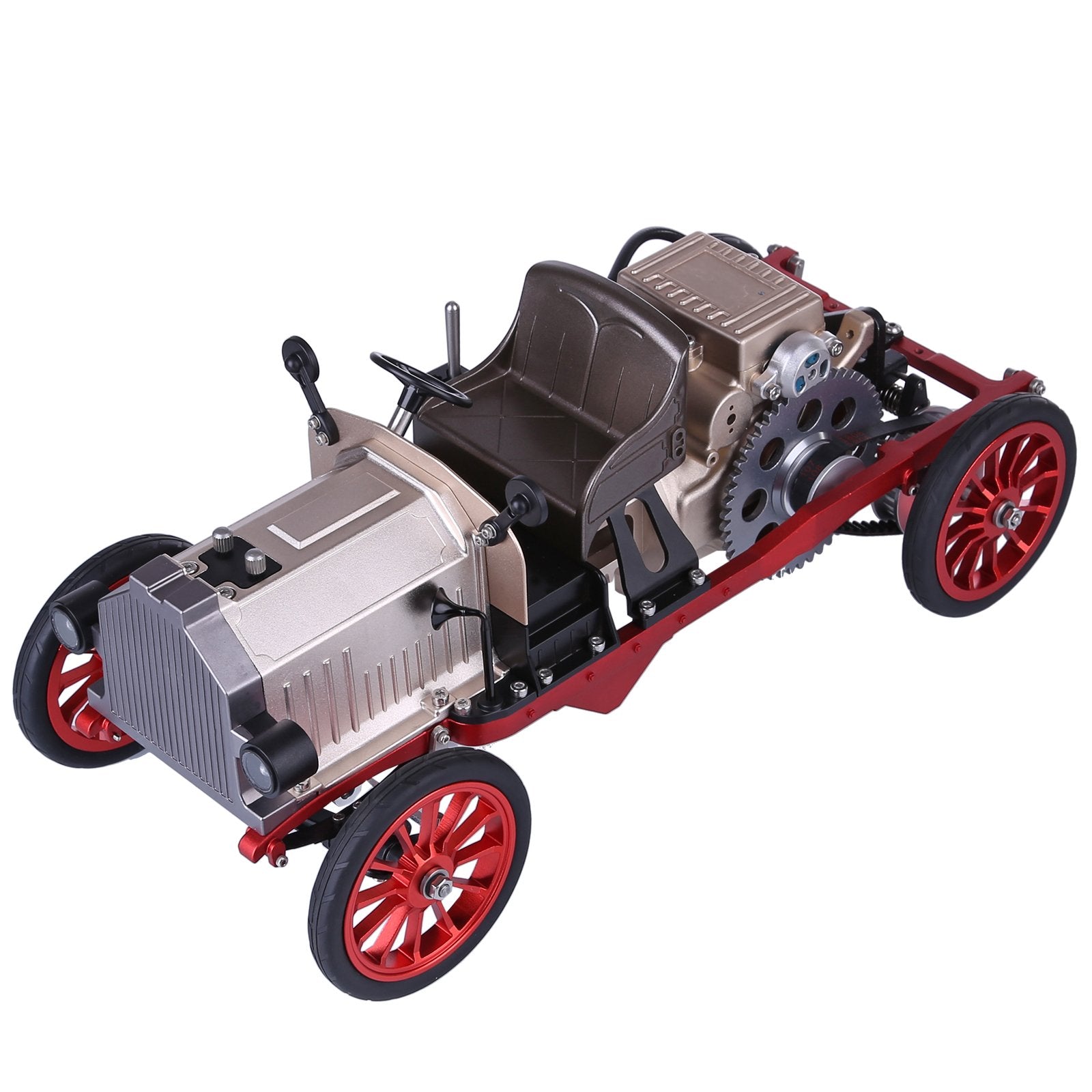 Teching Assembly Metal Mechanical Electric Vintage Classic Car Model Toy