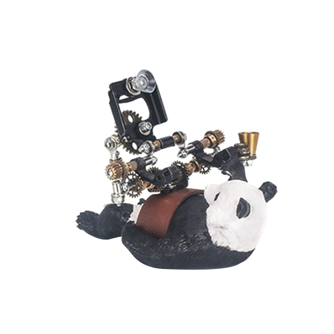 129Pcs DIY Assembling 3D Metal Panda Model Kit Phone Holder