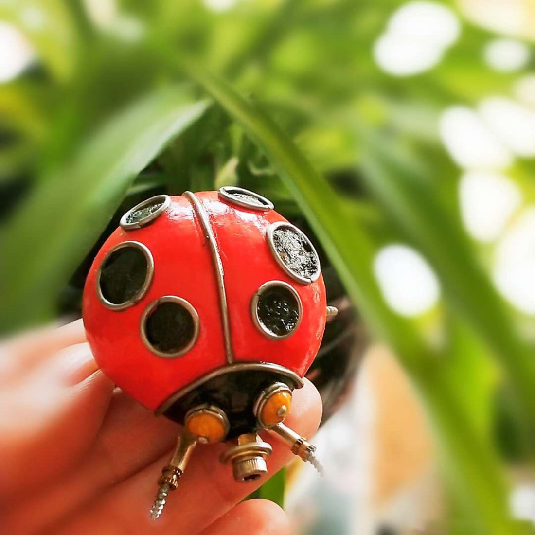 3D Metal Steampunk Coccinellidae Ladybird Sculpture Model for Collection