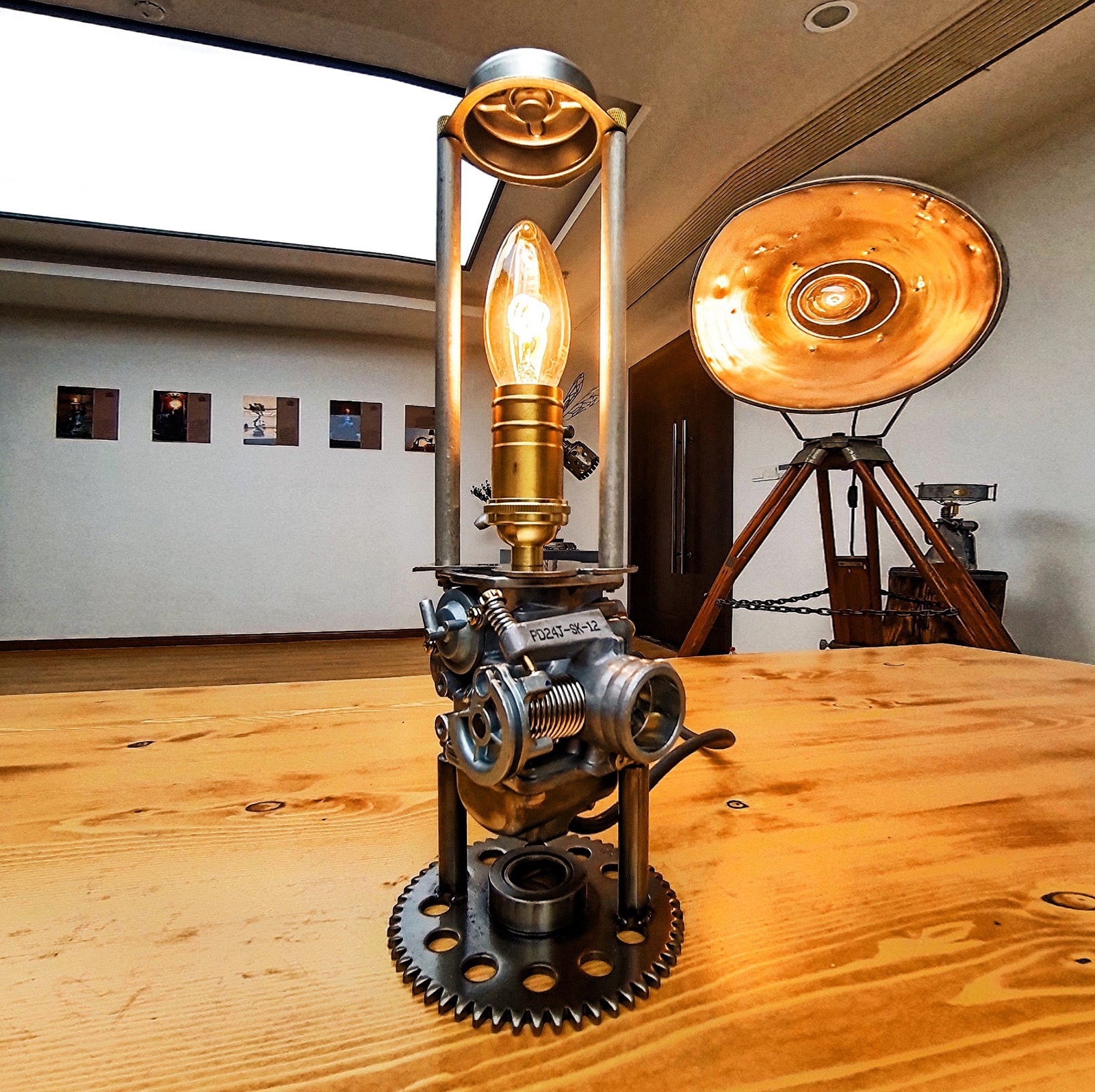 Steampunk Cool Lamp Industrial Metal Model for Home Decor