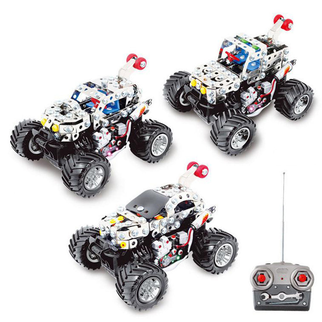 170Pcs+ DIY Metal Remote Control Dancing Car Puzzle Model Kit