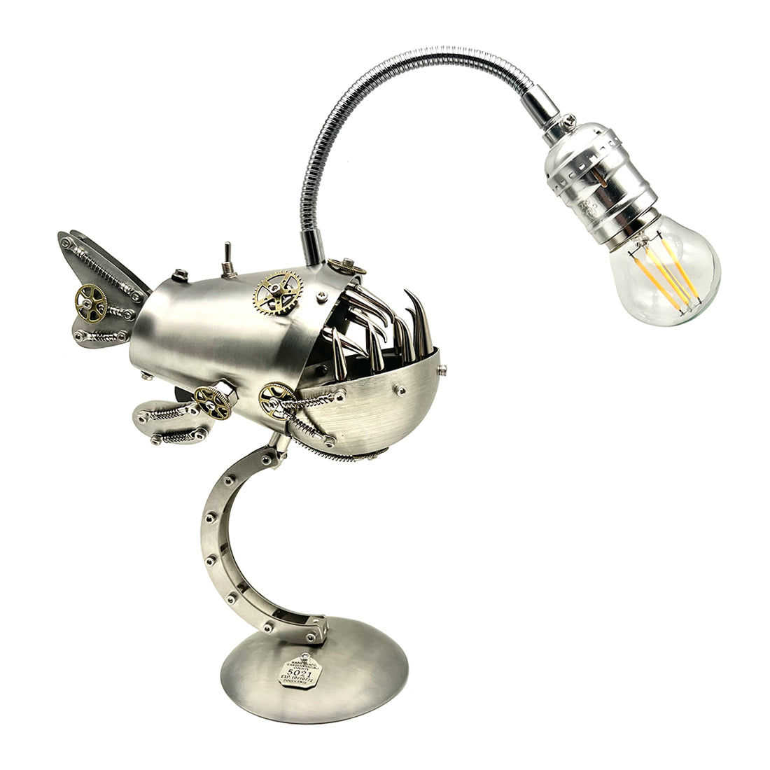 3D Metal Assembly Mechanical Anglerfish Lamp