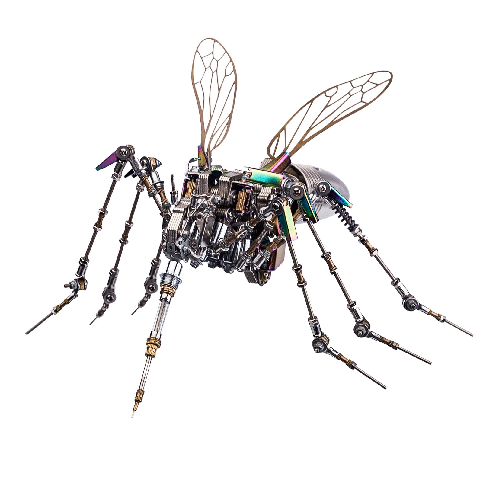 Steampunk Big Mosquito Insect Model Kit Metal Art Insect Statue-Blood007