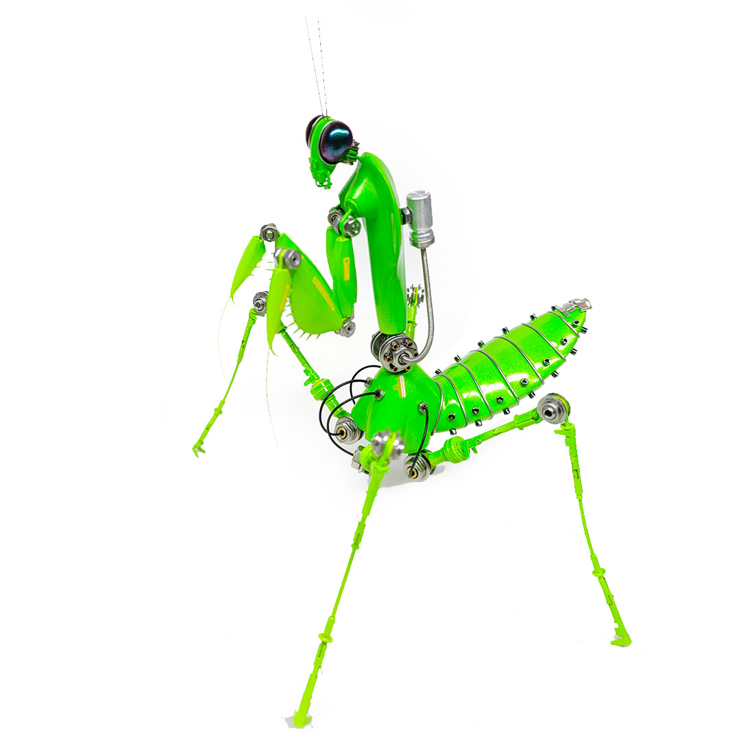 Green Mantis Steampunk Bug  Assembled Model Kits Metal 3D  Sculpture Crafts