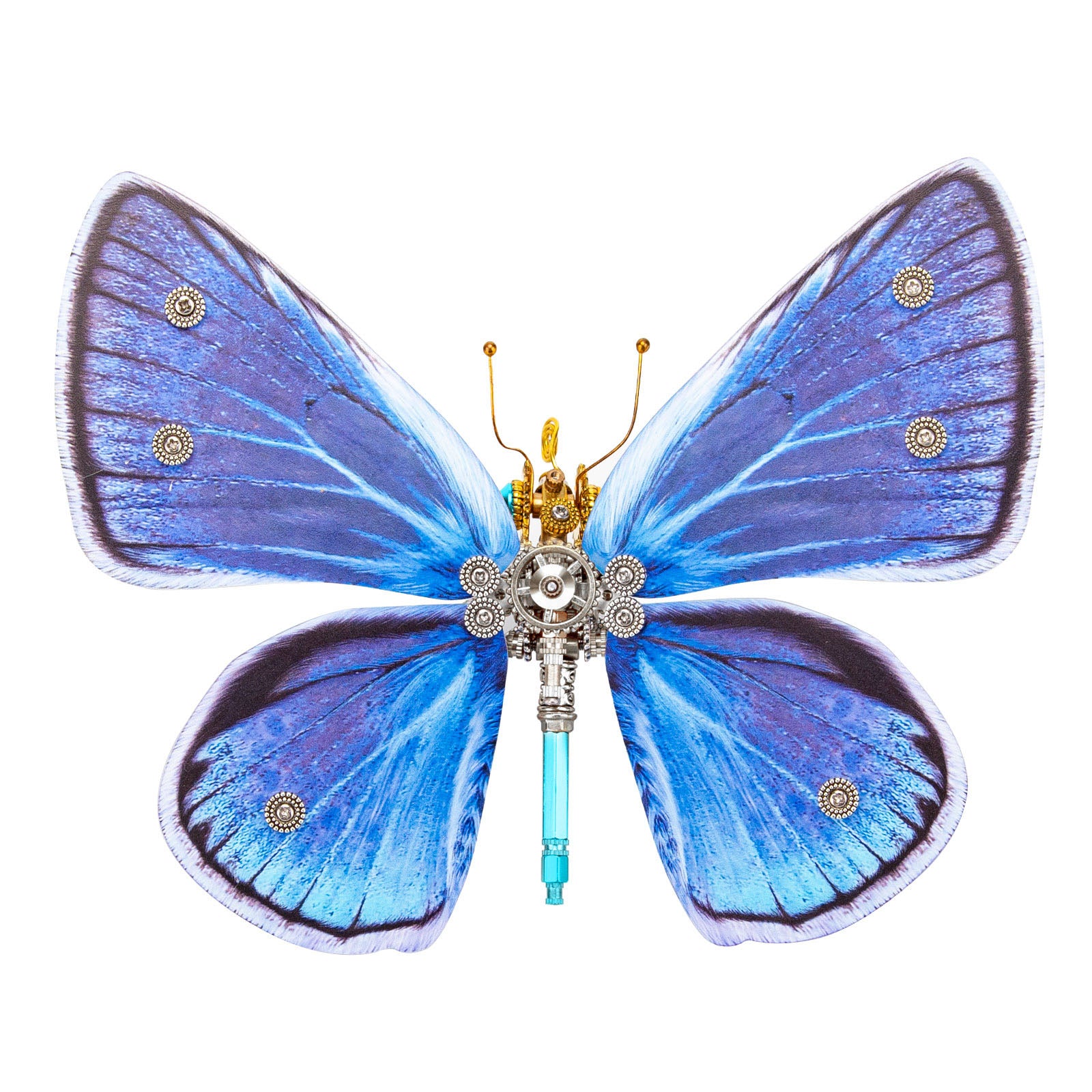 Steampunk Blue Morpho Butterfly 3D Metal Model Kits for Adults