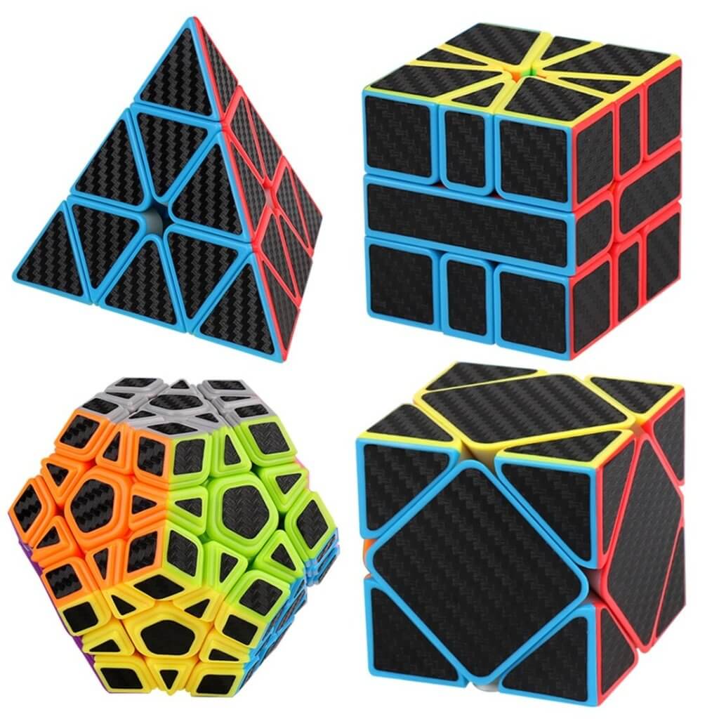 MoYu MFJS Meilong Carbon Fiber Skewb Pyraminx SQ-1 Megaminx  WCA Cube Set