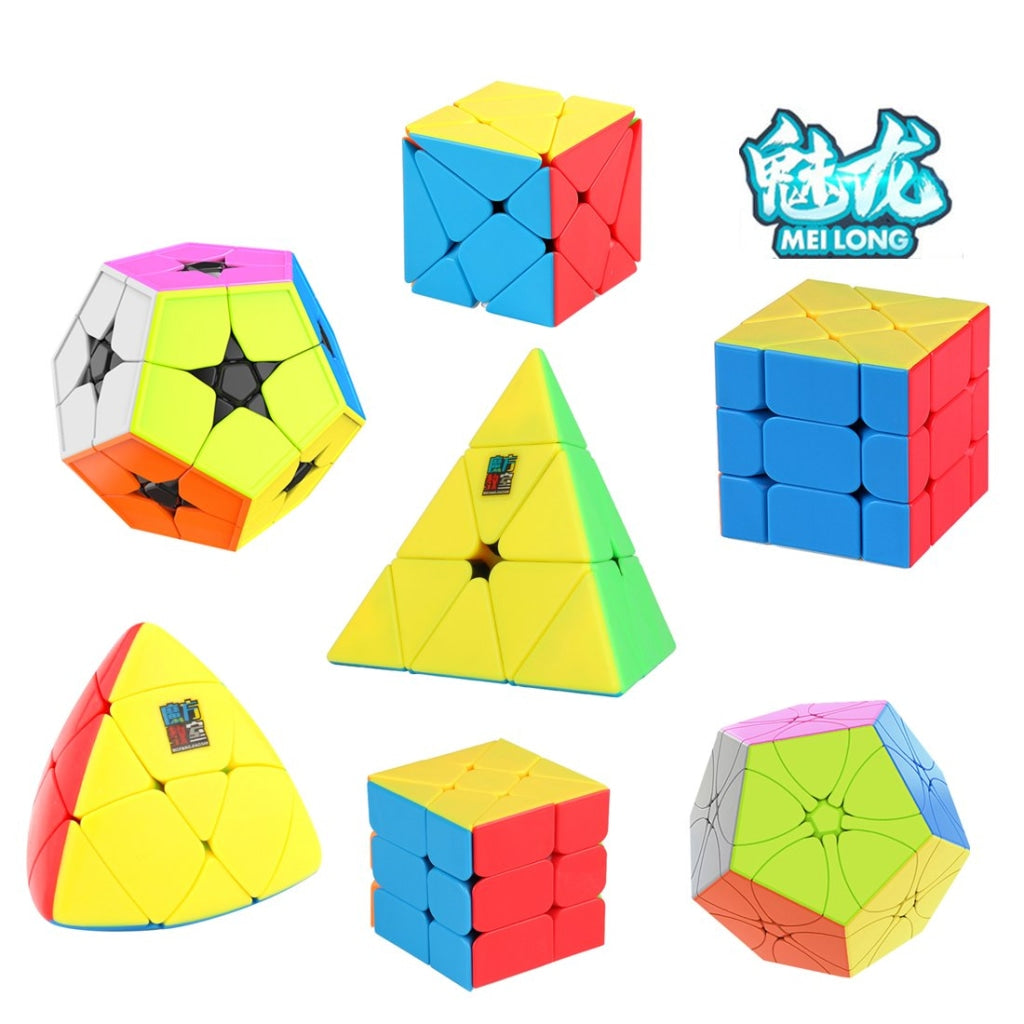 MoYu Meilong 7pcs kit Megaminxcube Pyramid Fisher Axis Windmill Cube Mastermorphix Puzzle