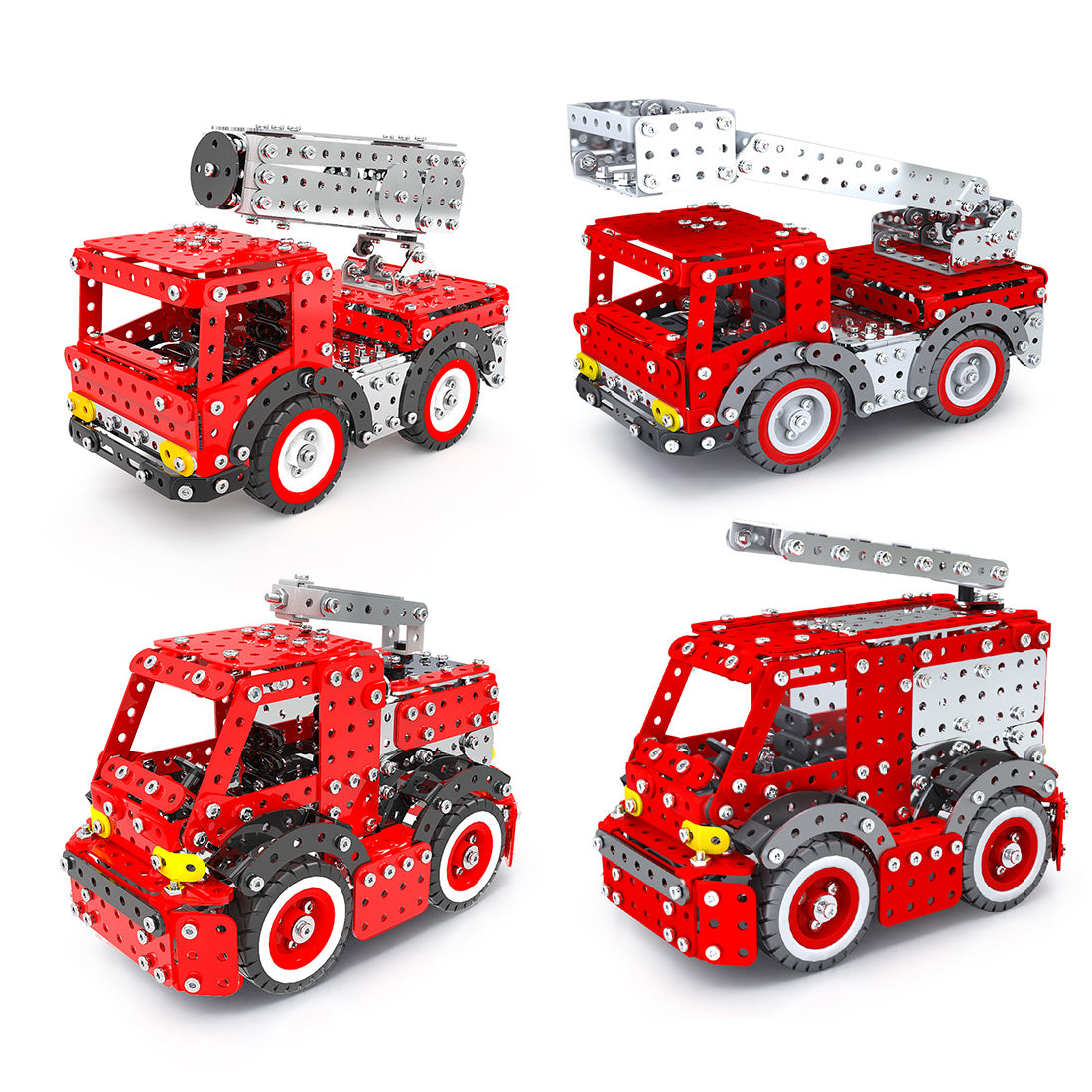 4PCS/SET DIY Metal Assembly Engineering Construction Vehicle Toy