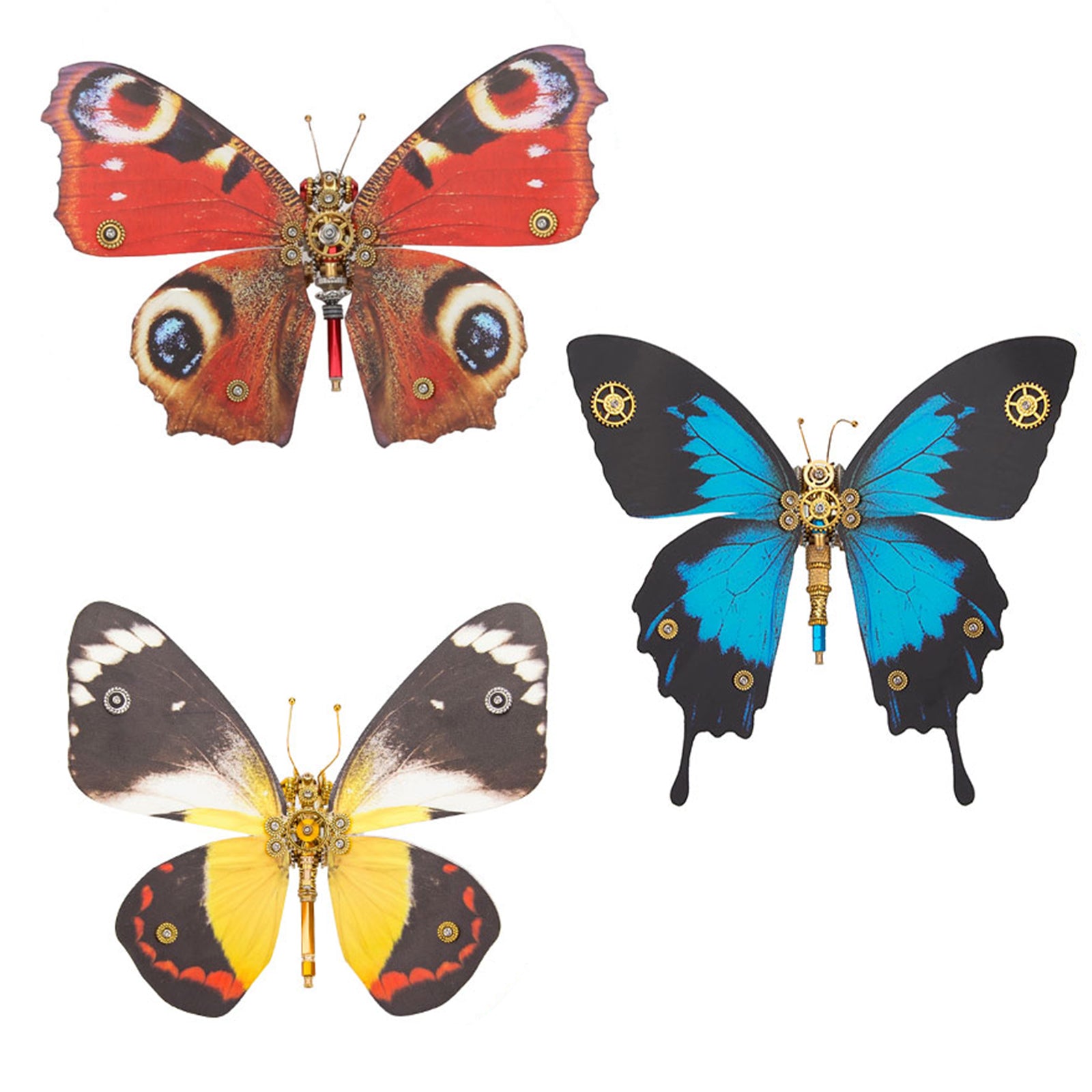 3pcs/ Set Steampunk Peacock Butterly DIY Kits for Punk Girl