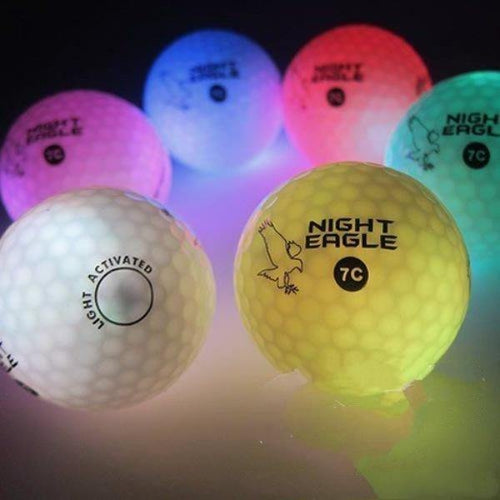 LED Light Up 8 Mode Multi Color Golf Balls - Pack of 6