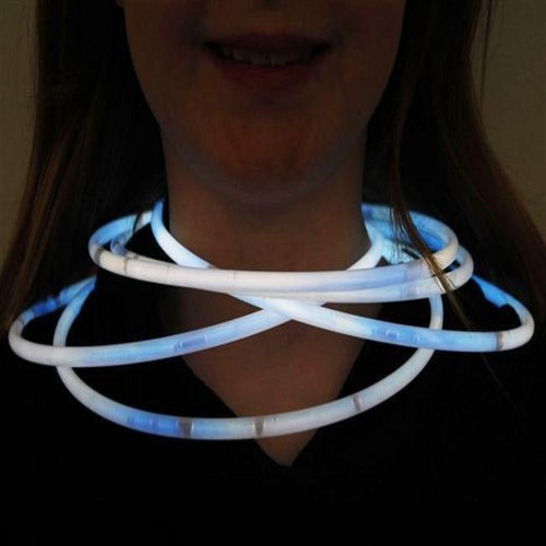 22 Inch Premium Jumbo White Glow Sticks Necklaces - Pack of 50