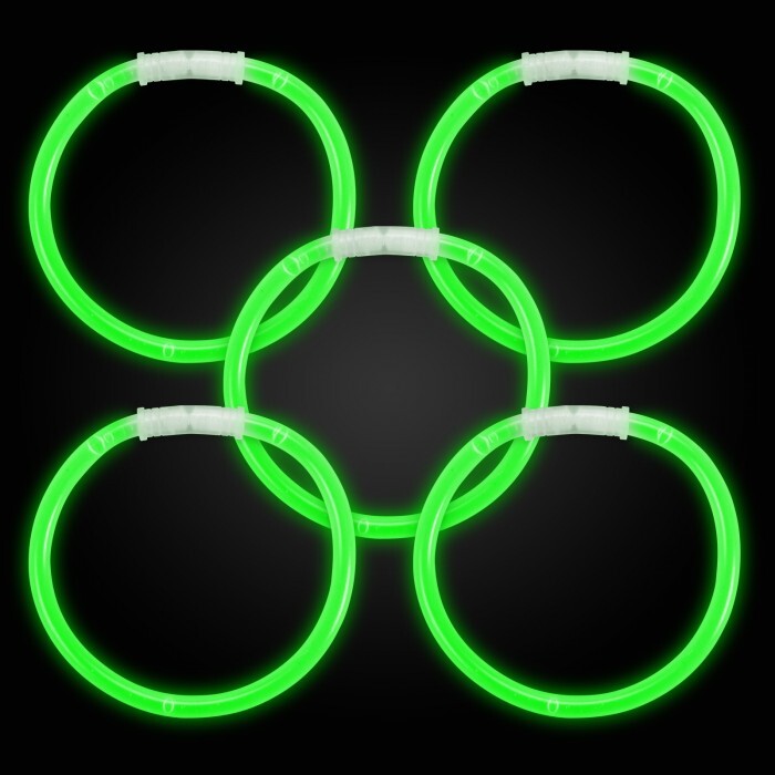 10 Inch Glow Stick Bracelets Green - Pack of 100