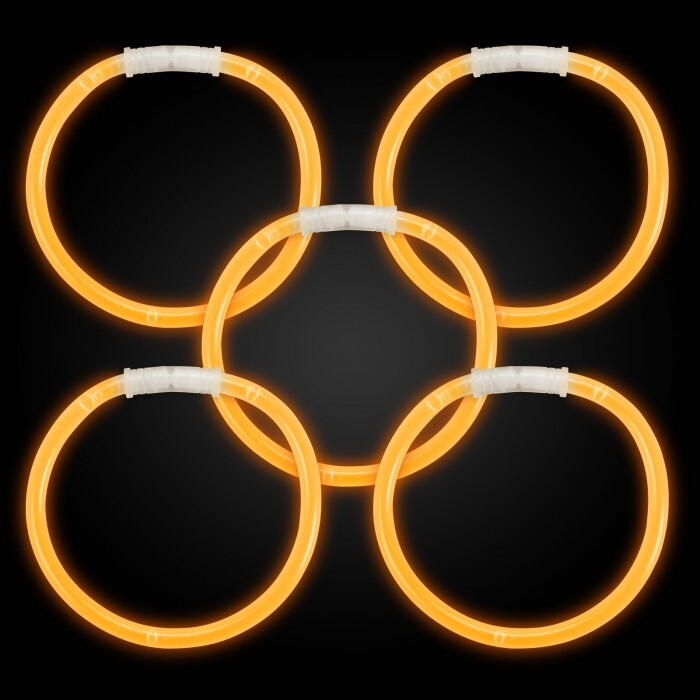 10 Inch Glow Stick Bracelets Orange - Pack of 100