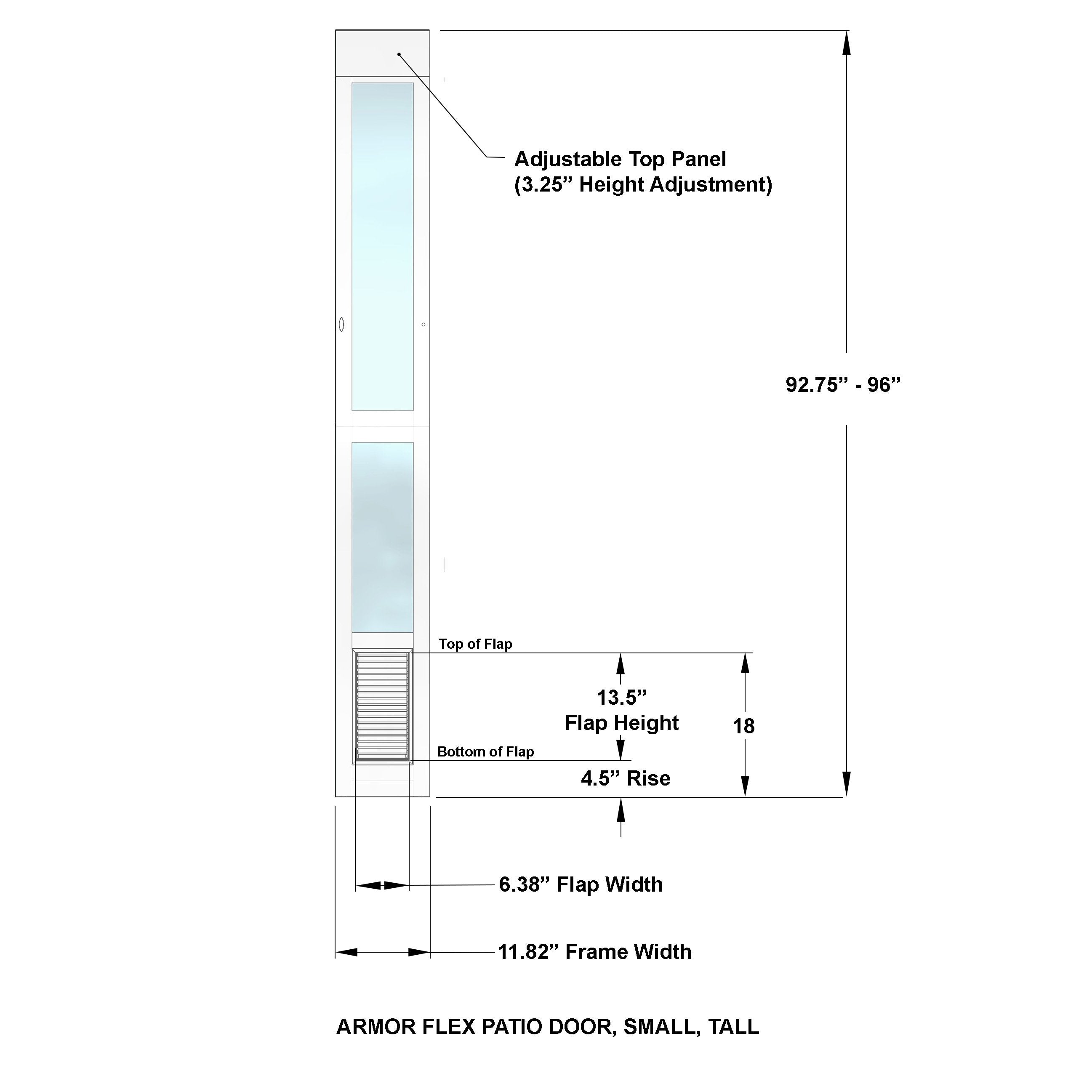 High Tech Pet Armor Flex Low-E Patio Pet Doors - Tall Height