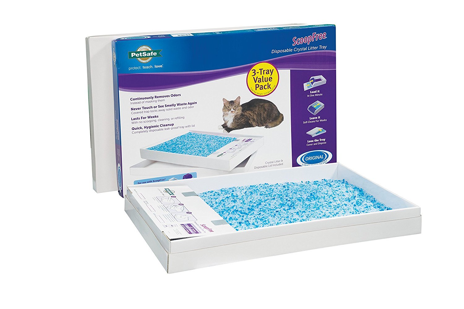 PetSafe ScoopFree Litterbox Trays (Premium Blue Crystal) - 3-Pack