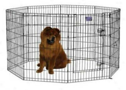 Midwest Black E-Coat Pet Exercise Pen with Walk-Thru Door 8 Panels