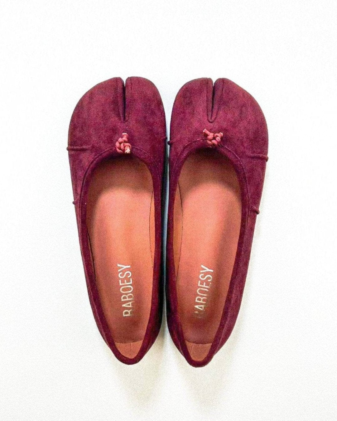 Suede Wrinkles Tabi Flats