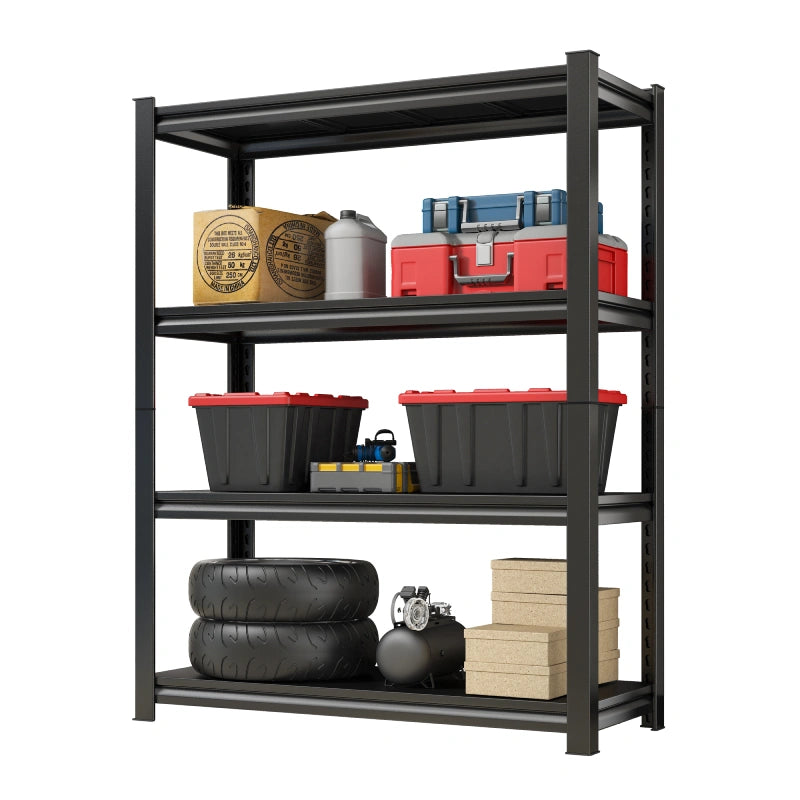 REIBII 57"H Heavy Duty 1600 lbs Wide Metal Garage Storage Shelving Units, 39.3"W x 18.9"D x 57"H