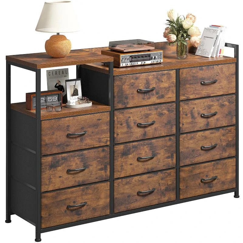 Raybee Large Dresser with Shelves, 11 Drawers