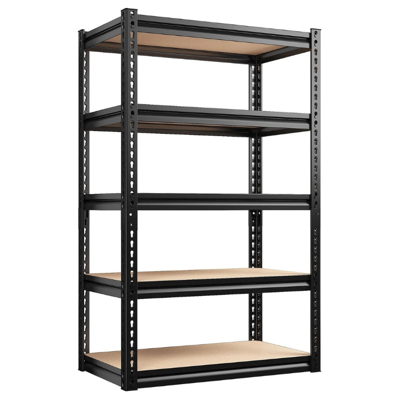 REIBII 5 Tier Metal Shelving, Storage Shelves Load 1550LBS for Garage