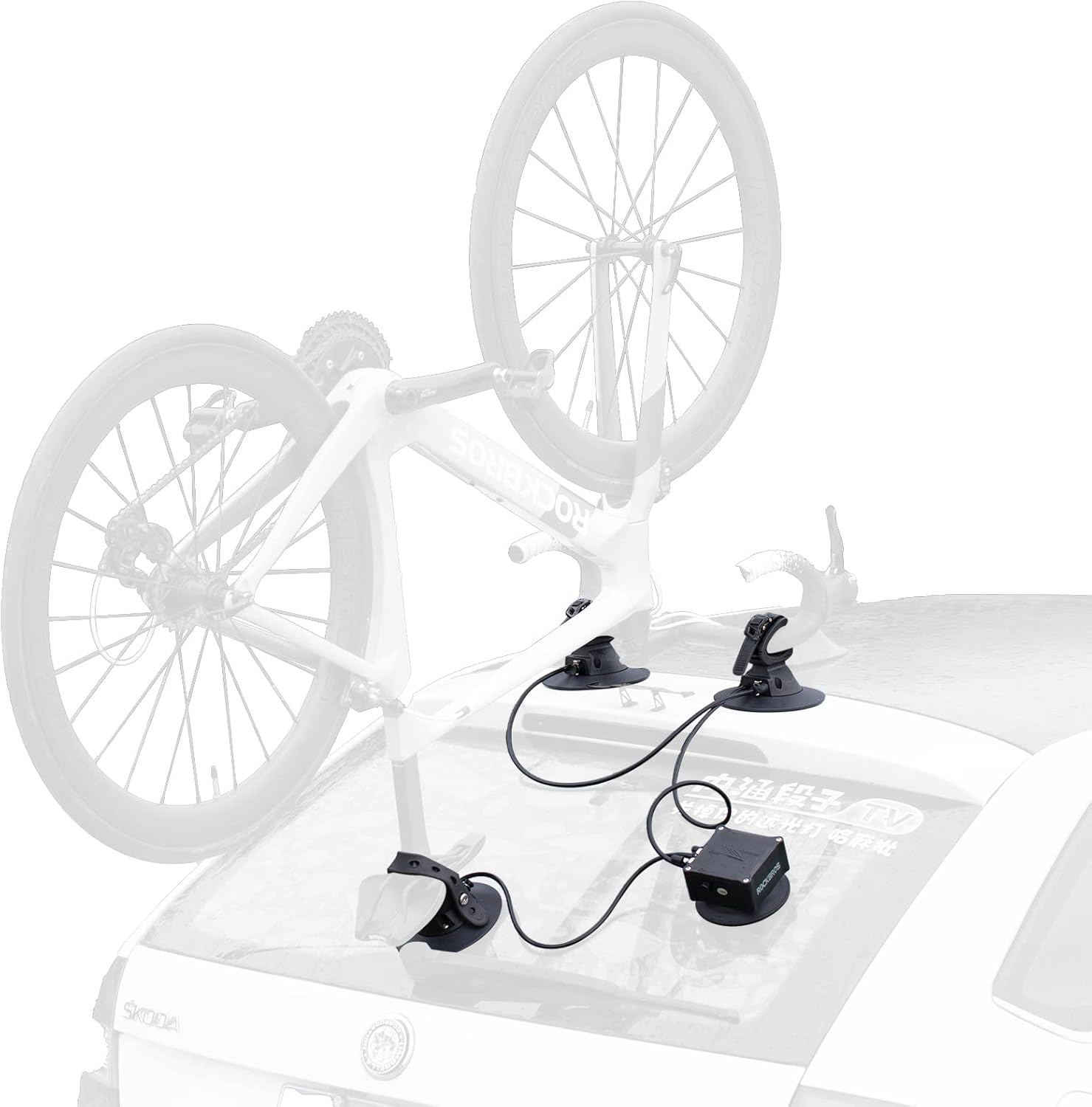 ROCKBROS Electric Suction Cup Bike Rack for Car Roof No Hitch No Paint Damage