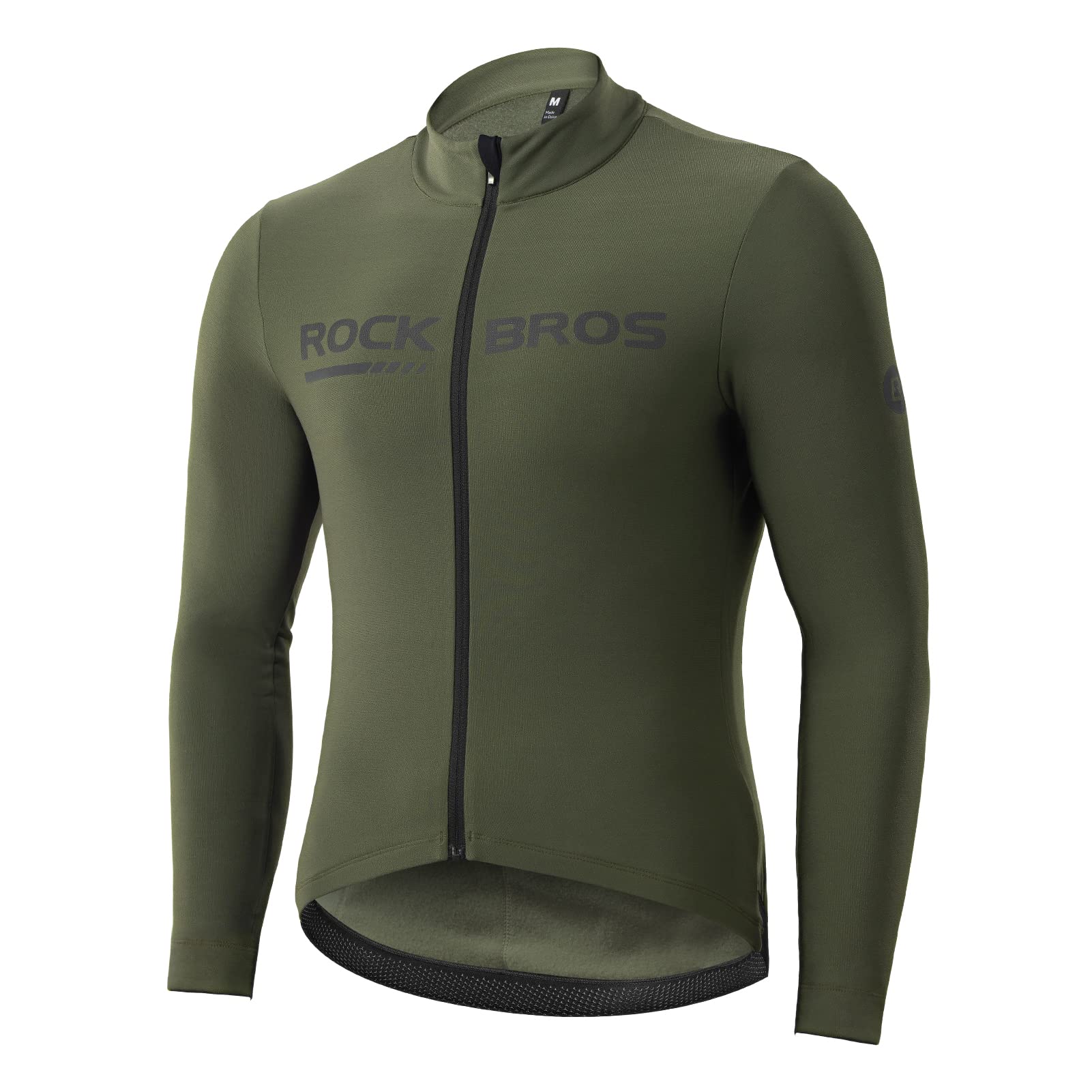 ROCKBROS Men's Long Sleeve Cycling Jersey with full zipper rear pockets perfect fit for outdoor sports