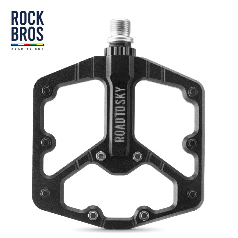 ROCKBROS Large Tread CNC Aluminum Pedals with Sealed Bearings-Road To Sky