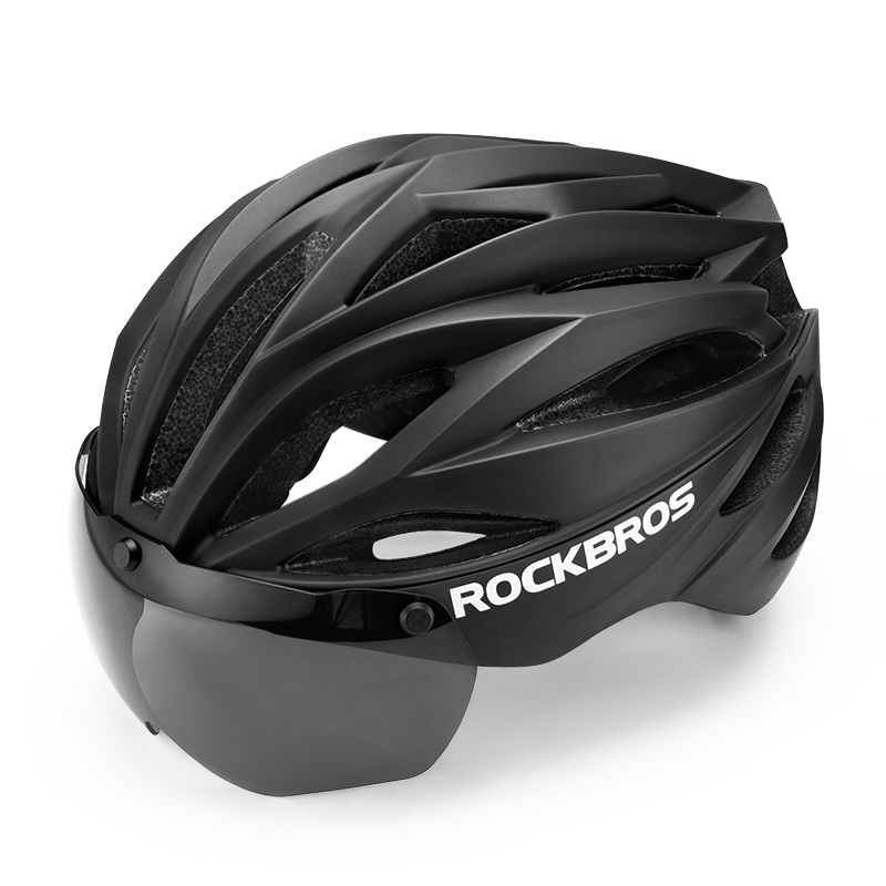 ROCKBROS Trail Helmet with Magnetic Goggles, Ionic+ Technology, and Adjustable Fit