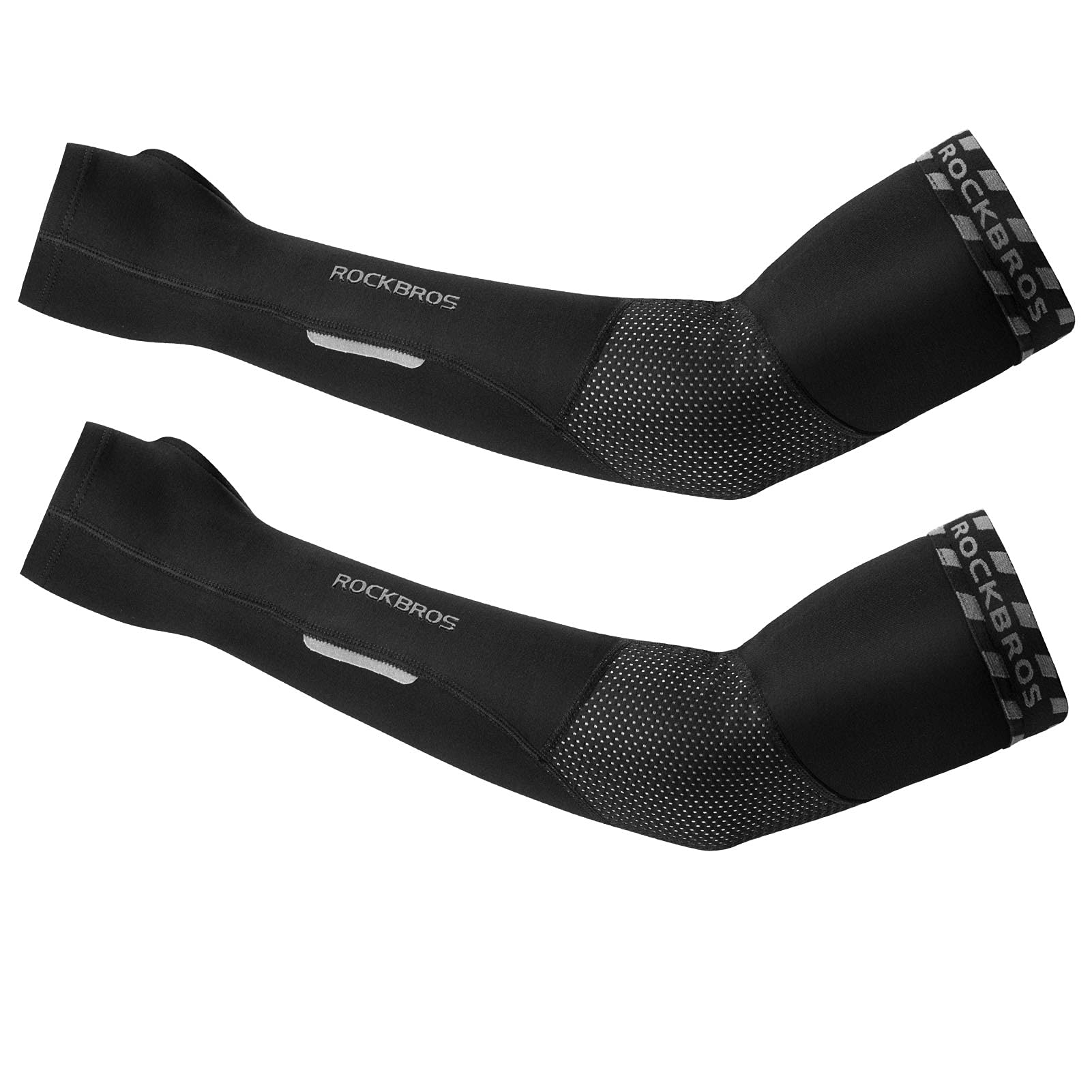 ROCKBROS Arm Warmers Thermal Arm Sleeves with Thumb Holes for Men Women