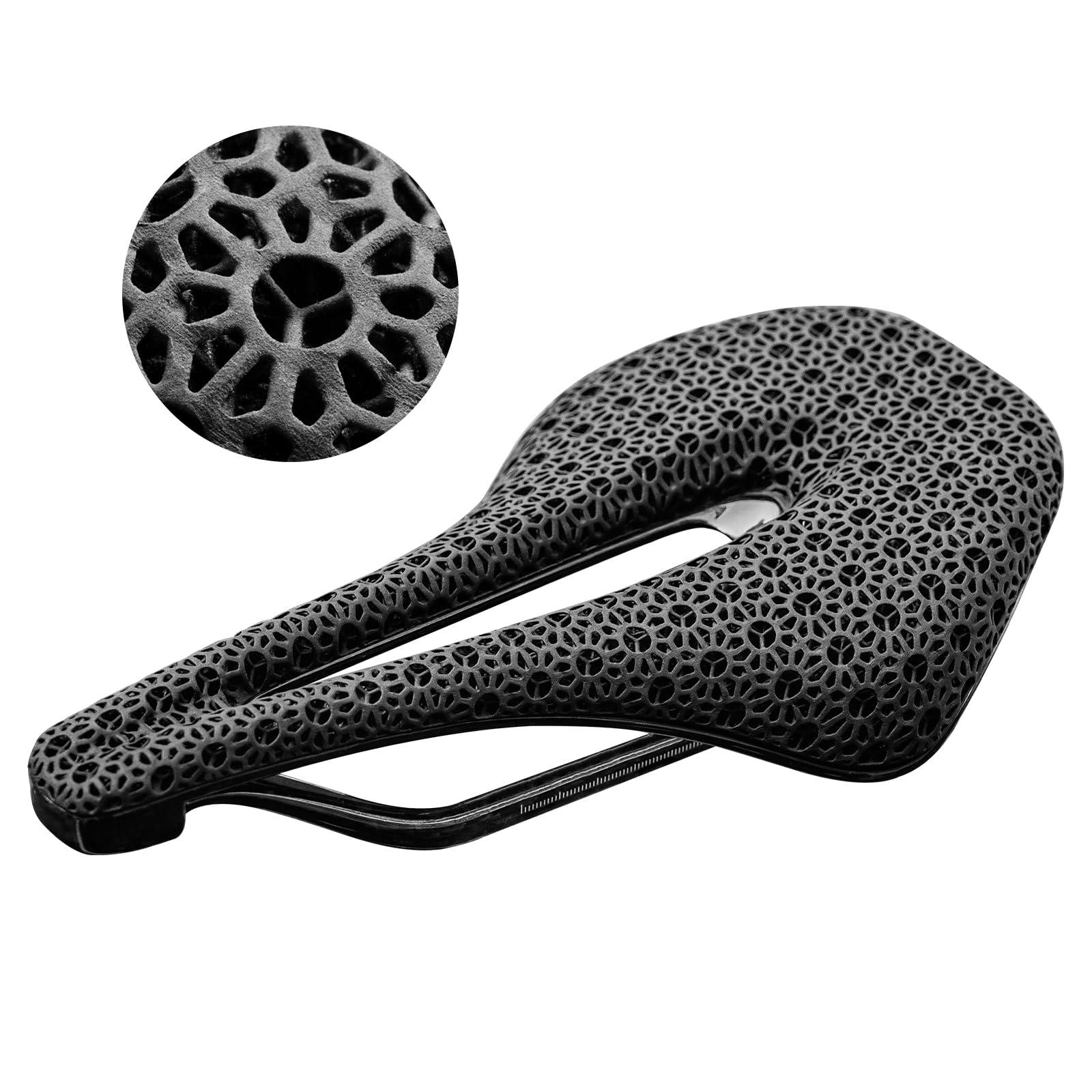 ROCKBROS 3D Printed Carbon Bike Saddle Ergonomic Ultralight Seat