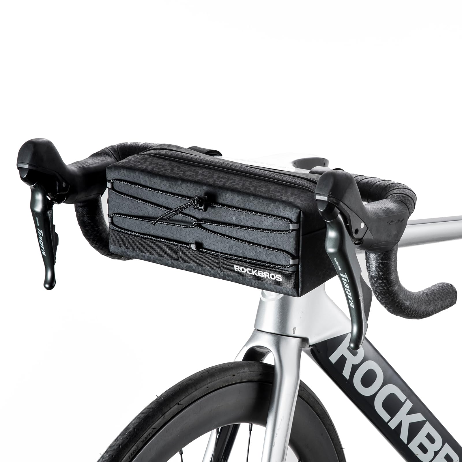 ROCKBROS Waterproof Bike Handlebar Bag Front Frame Storage Bag with Shoulder Strap