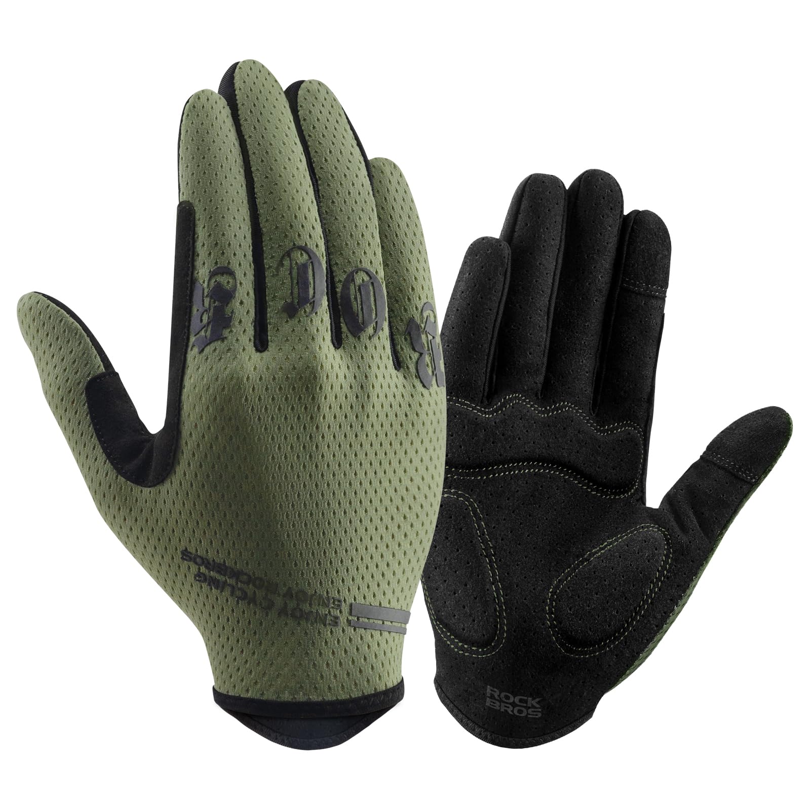 ROCKBROS Breathable Cycling Gloves for Men - Touchscreen MTB Gloves