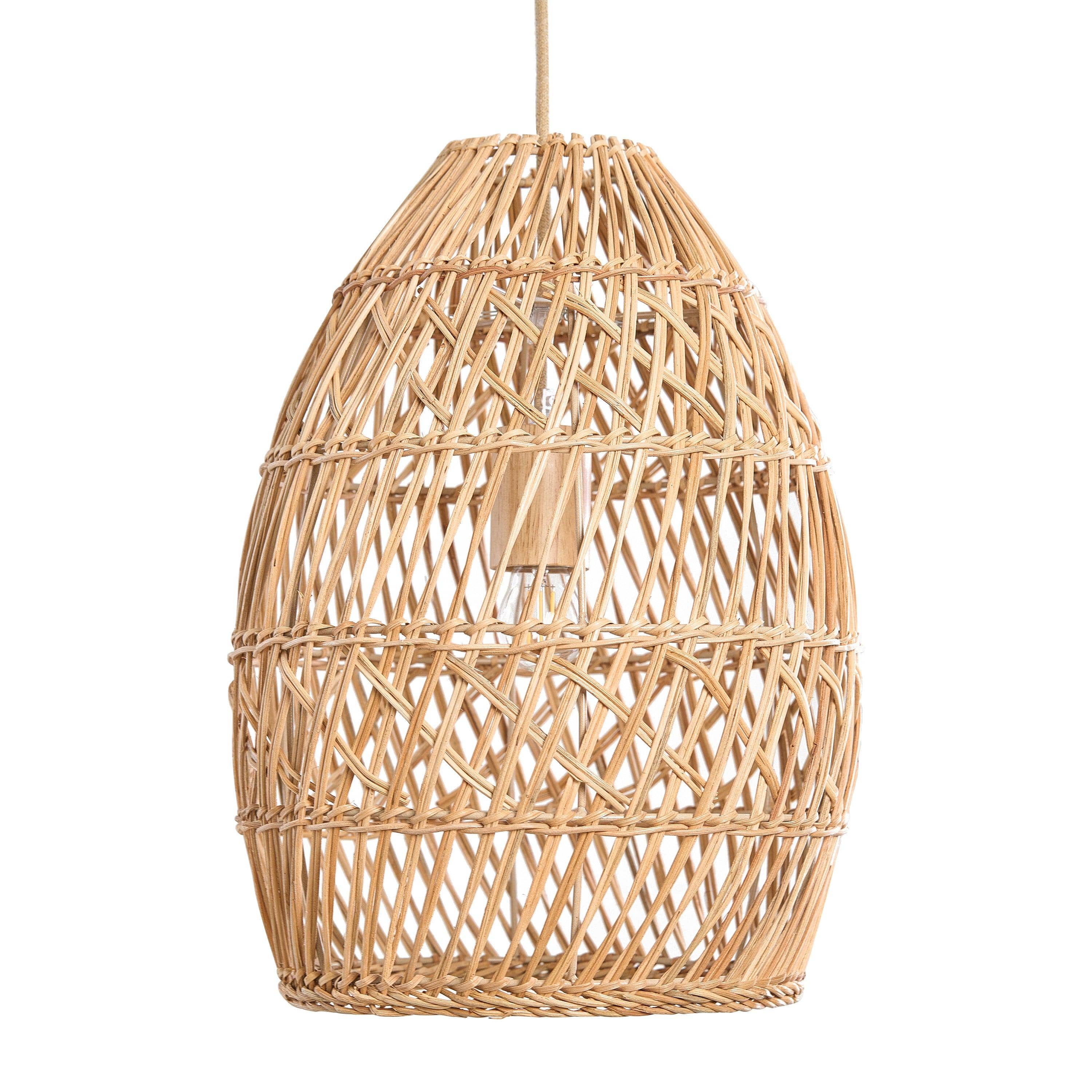 Callie Rattan Pendant Light - Stock