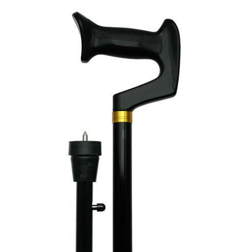 Orthopedic Derby Handle with Ice Pick Black