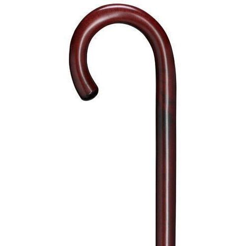 Burgundy Crook Handled Cane for Men