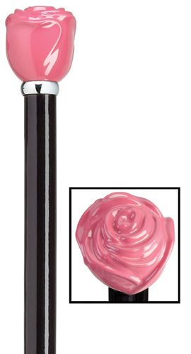 Pink Rose Fashion Cane