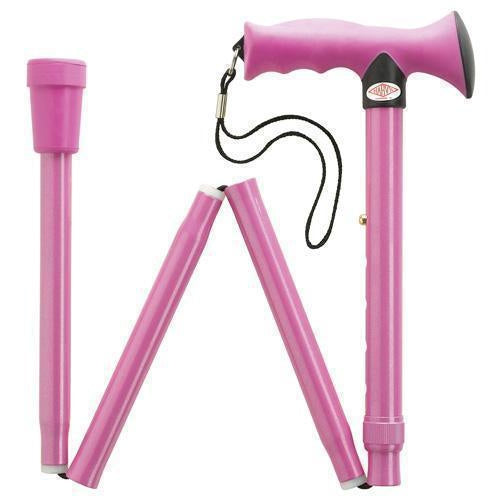 Overmold Ergonomic Folding Cane-Lt. Pink