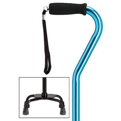 Blue Fashion Quad Cane Small Base