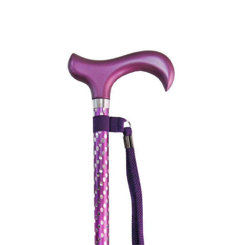 Adjustable Purple Elegant Engraved Cane