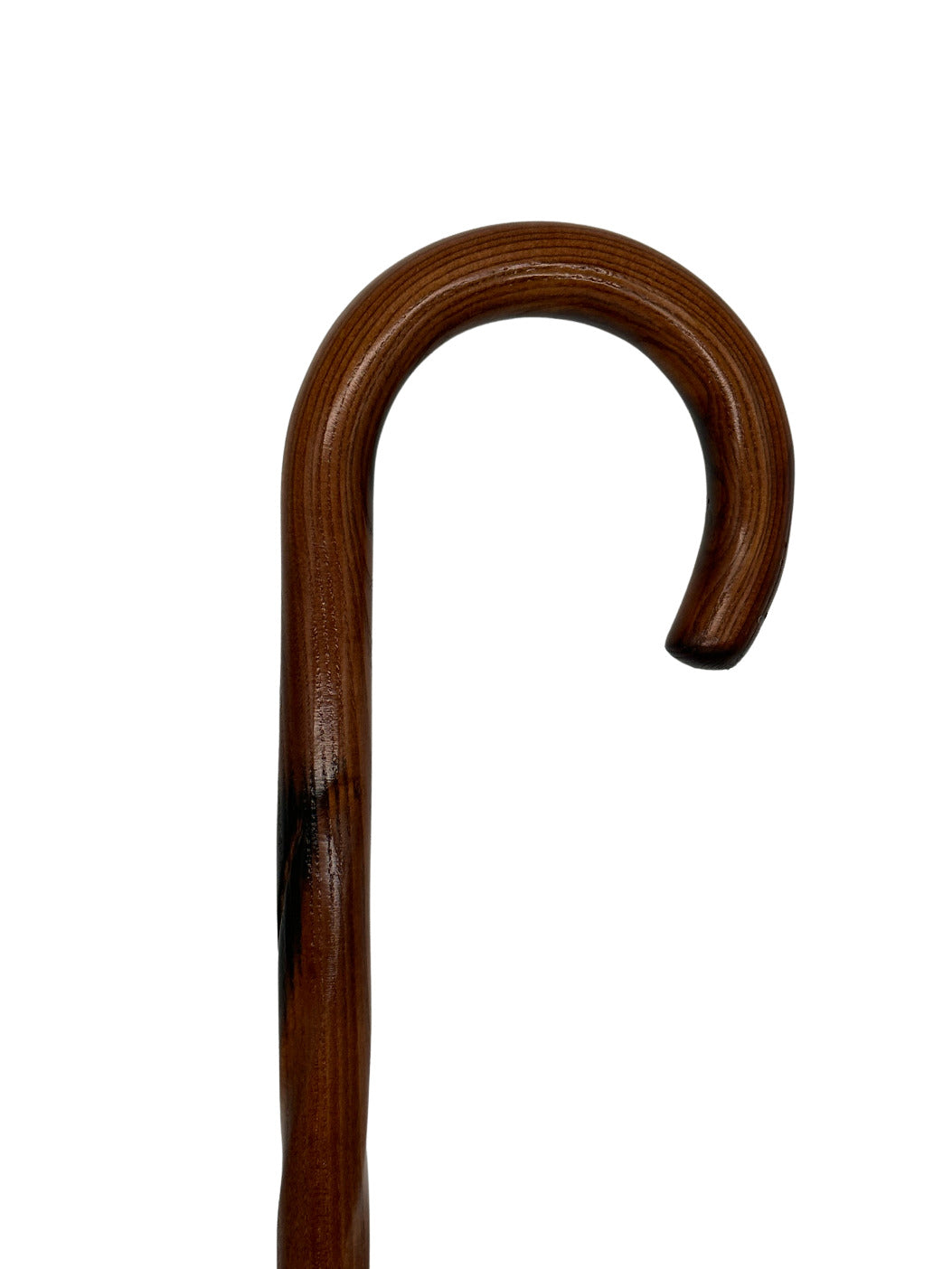 Dark Swirl Acacia Cane with Crook Handle