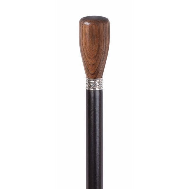 Amazaque Wood Knob Cane with Celtic Collar