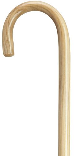 Classy Walking Cane 7/8 inch Tall Crook in Natural